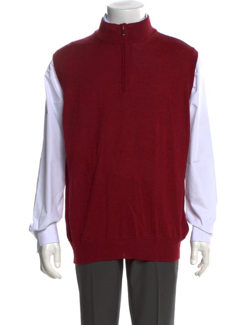 Neiman Marcus Turtleneck Sleeveless Sweater Vest