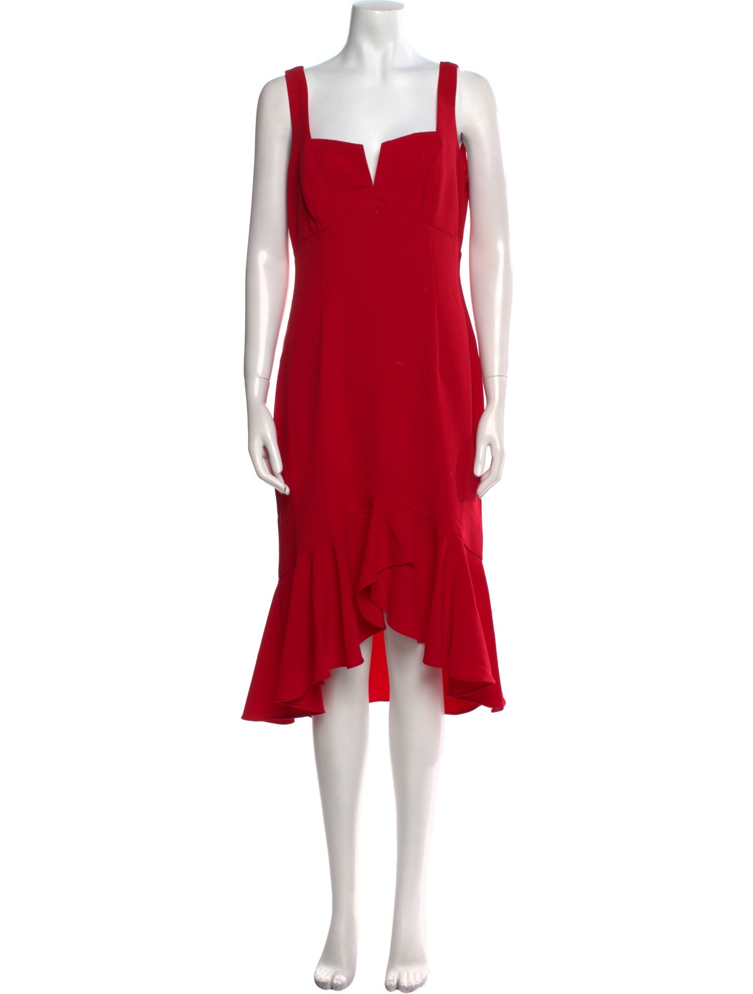 Neiman Marcus Square Neckline Midi Length Dress