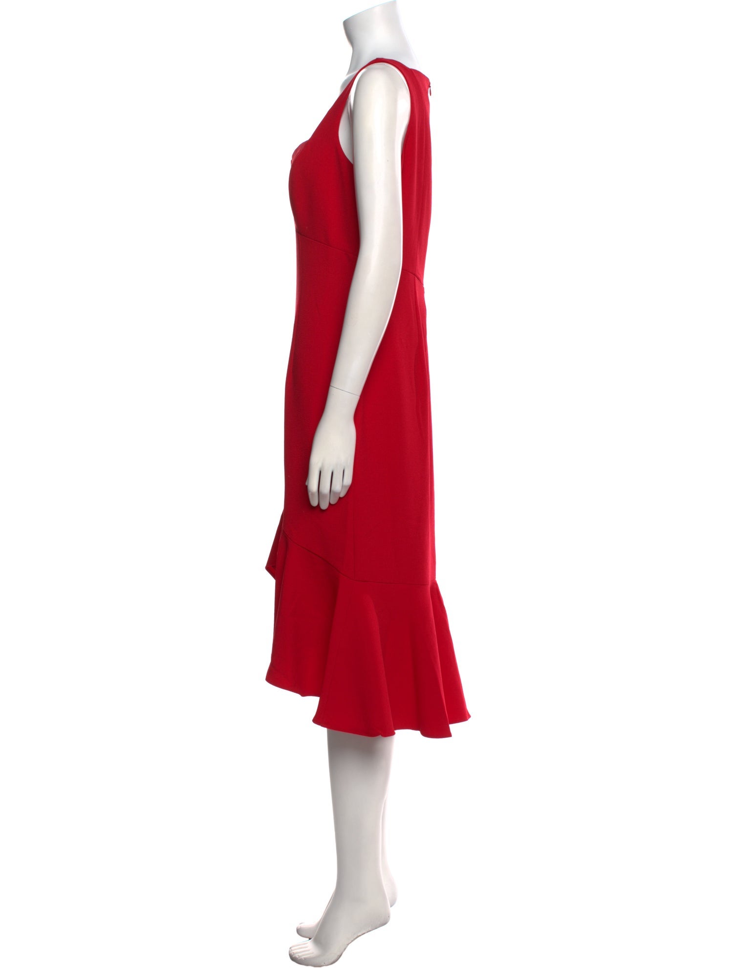 Neiman Marcus Square Neckline Midi Length Dress
