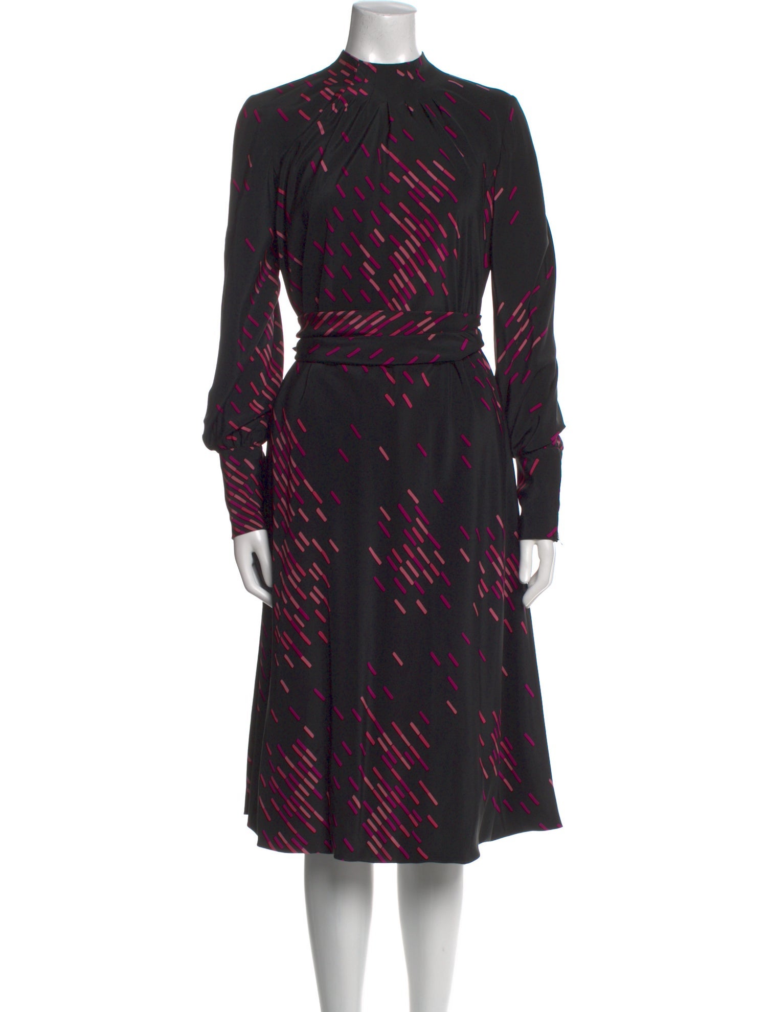 Neiman Marcus Printed Midi Length Dress