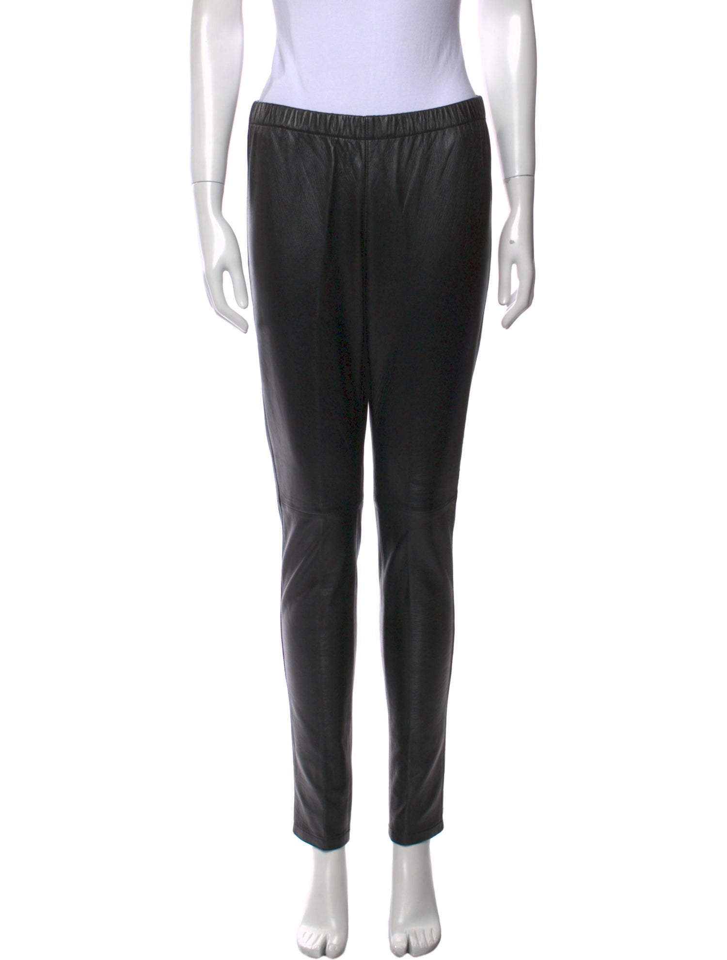 Neiman Marcus Leather Skinny Leg Pants