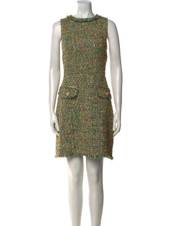 Neiman Marcus Tweed Pattern Mini Dress