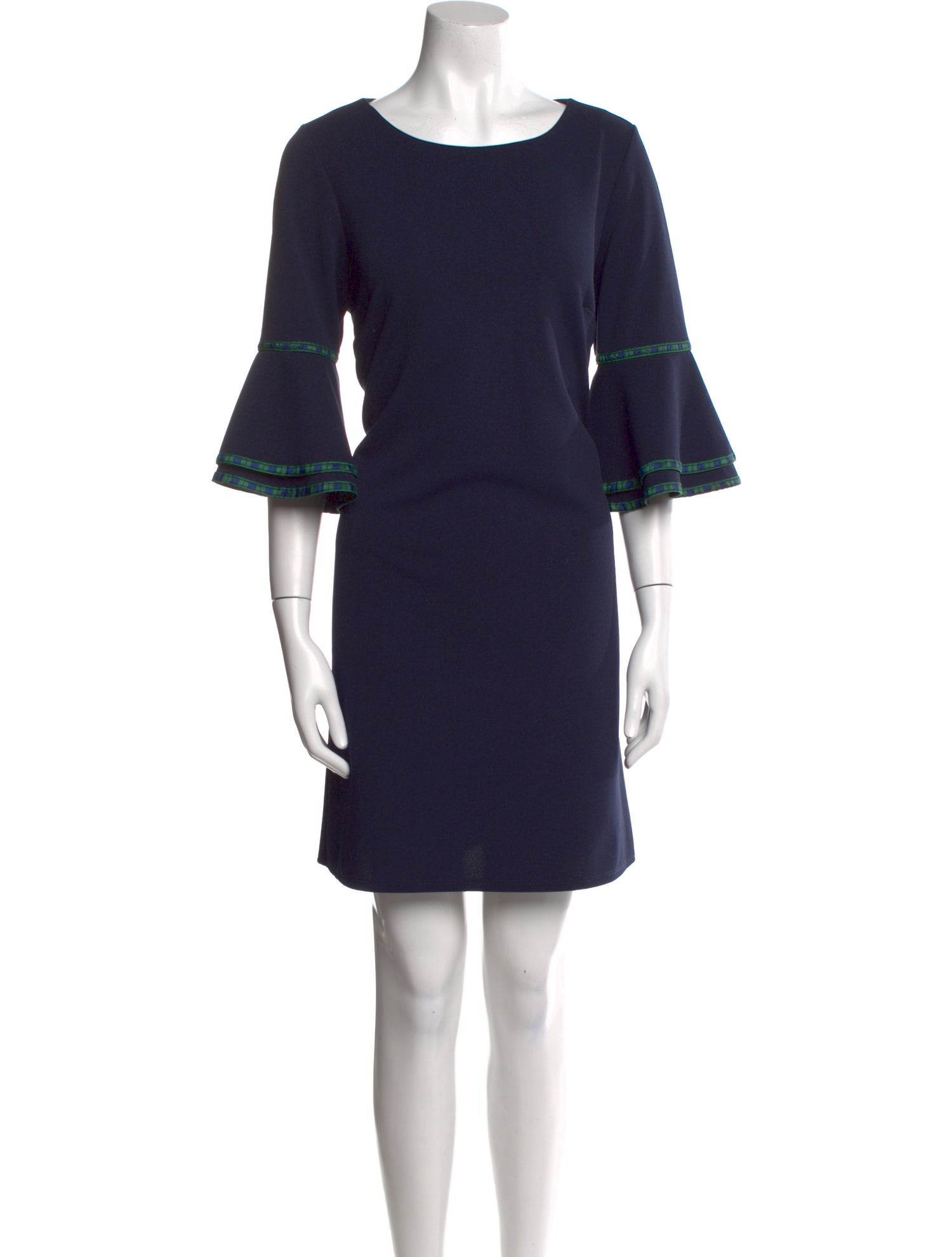 Neiman Marcus Scoop Neck Mini Dress