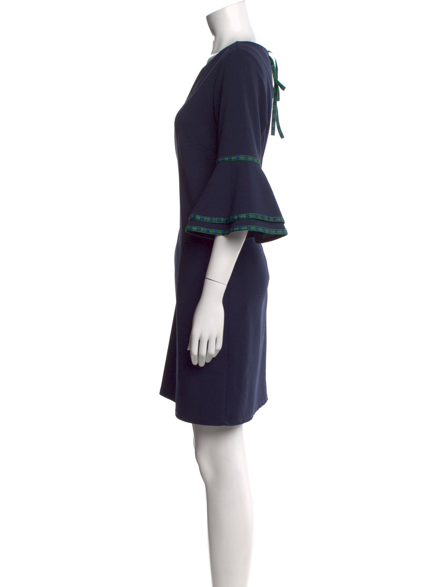 Neiman Marcus Scoop Neck Mini Dress