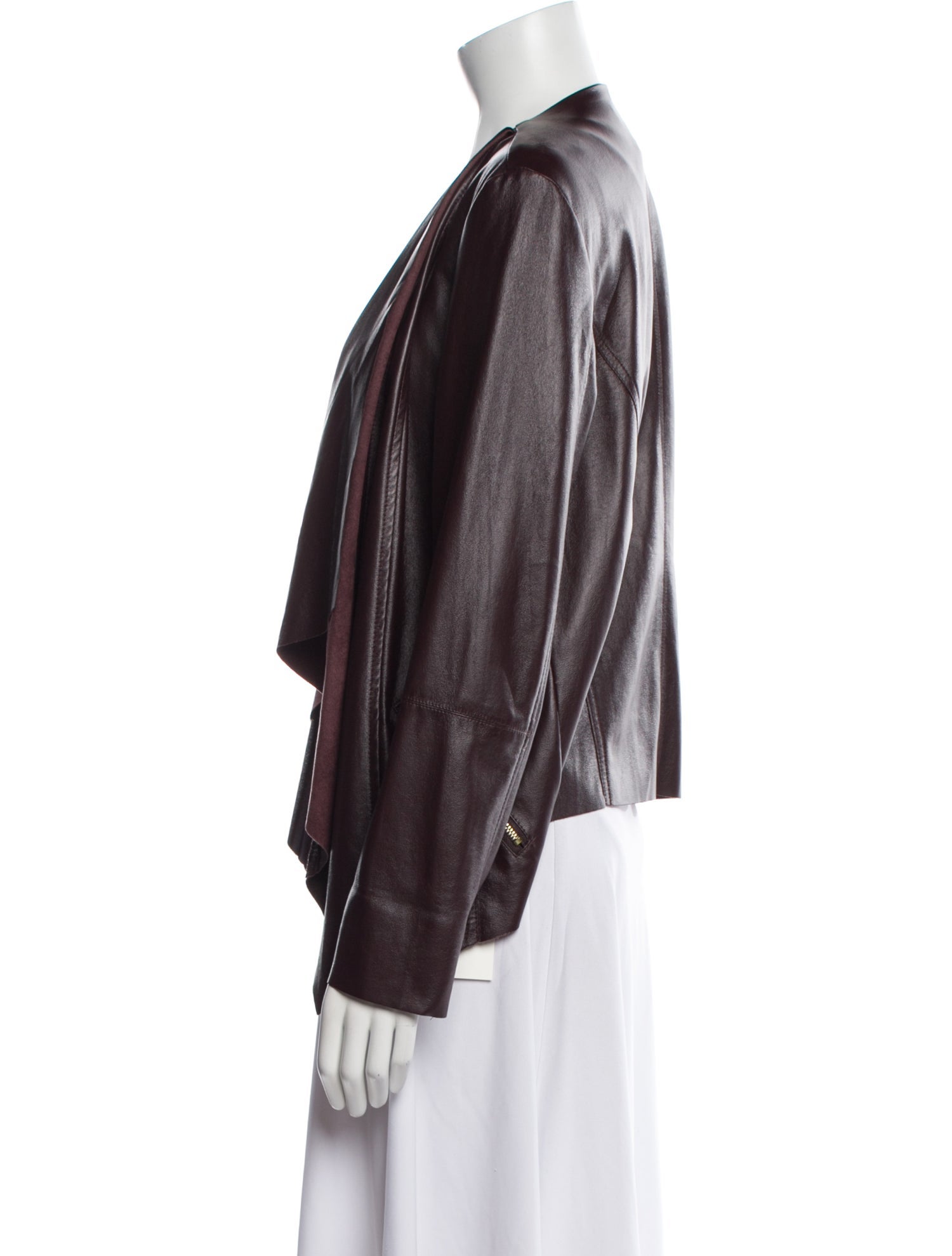 Neiman Marcus Faux Leather Evening Jacket