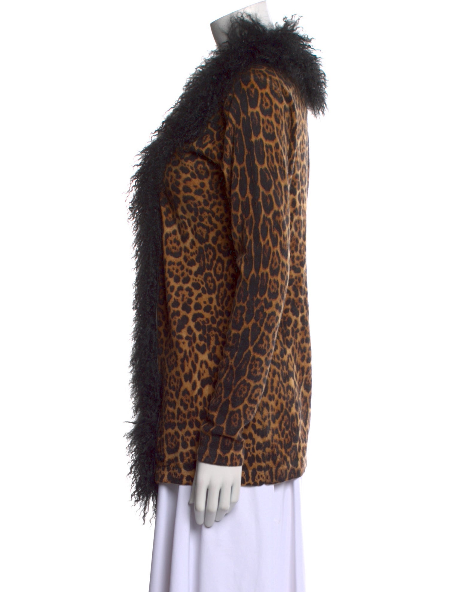 Neiman Marcus Cashmere Animal Print Sweater