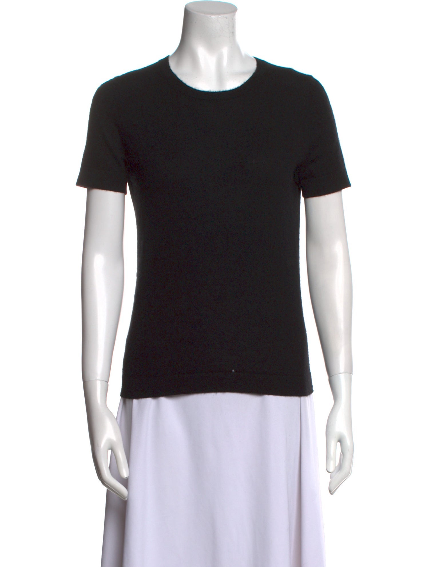 Neiman Marcus Cashmere Crew Neck T-Shirt