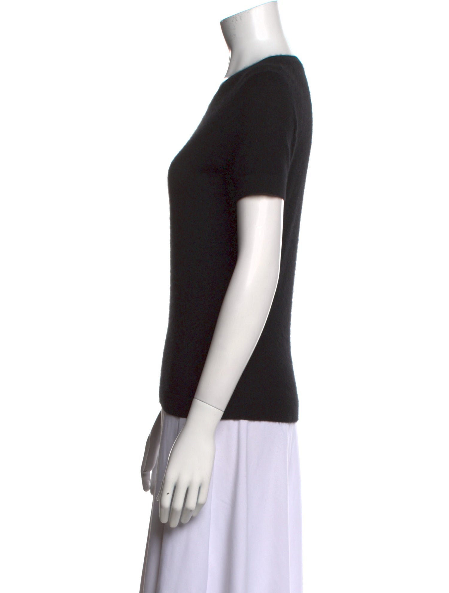 Neiman Marcus Cashmere Crew Neck T-Shirt