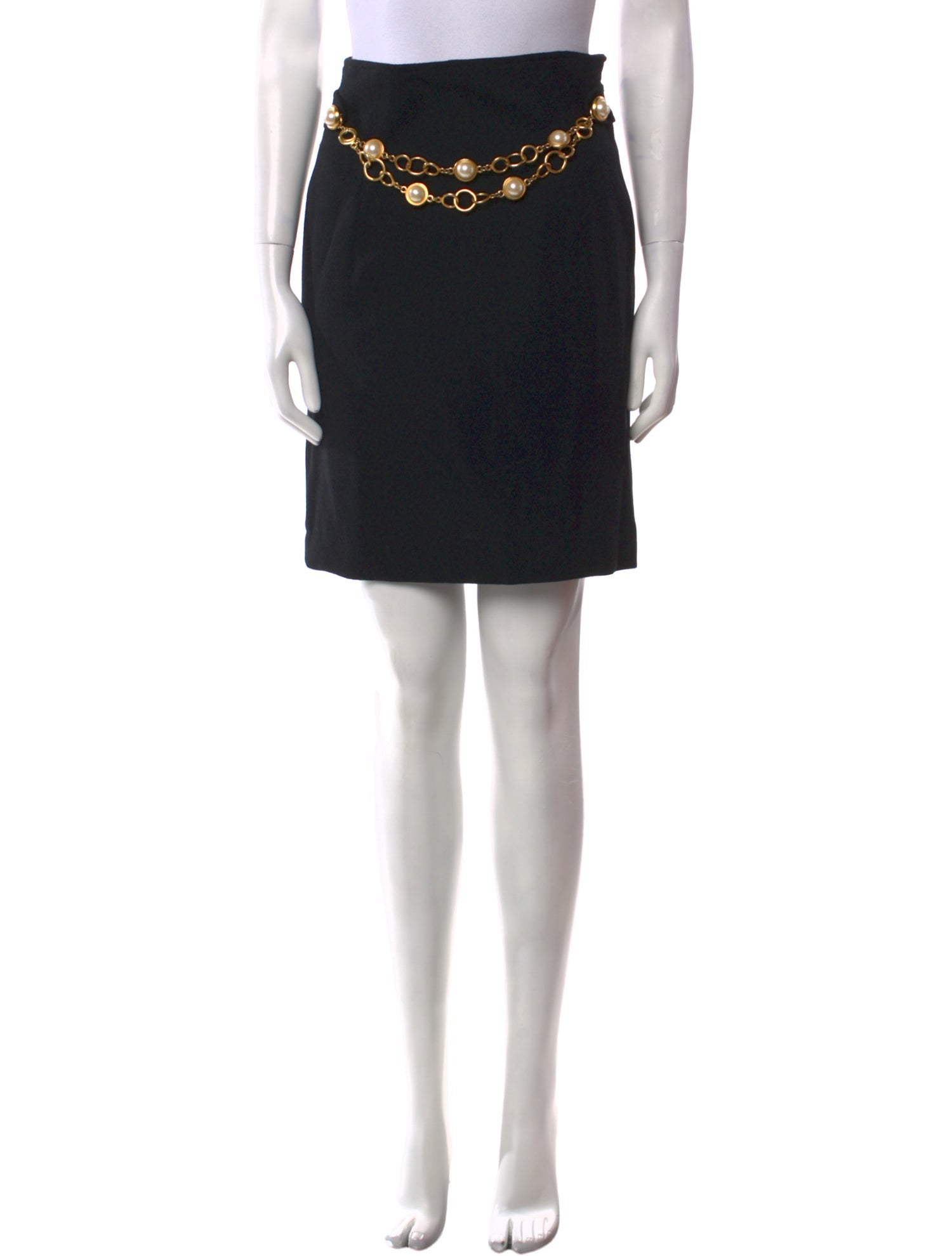 Neiman Marcus Studded Accents Knee-Length Skirt