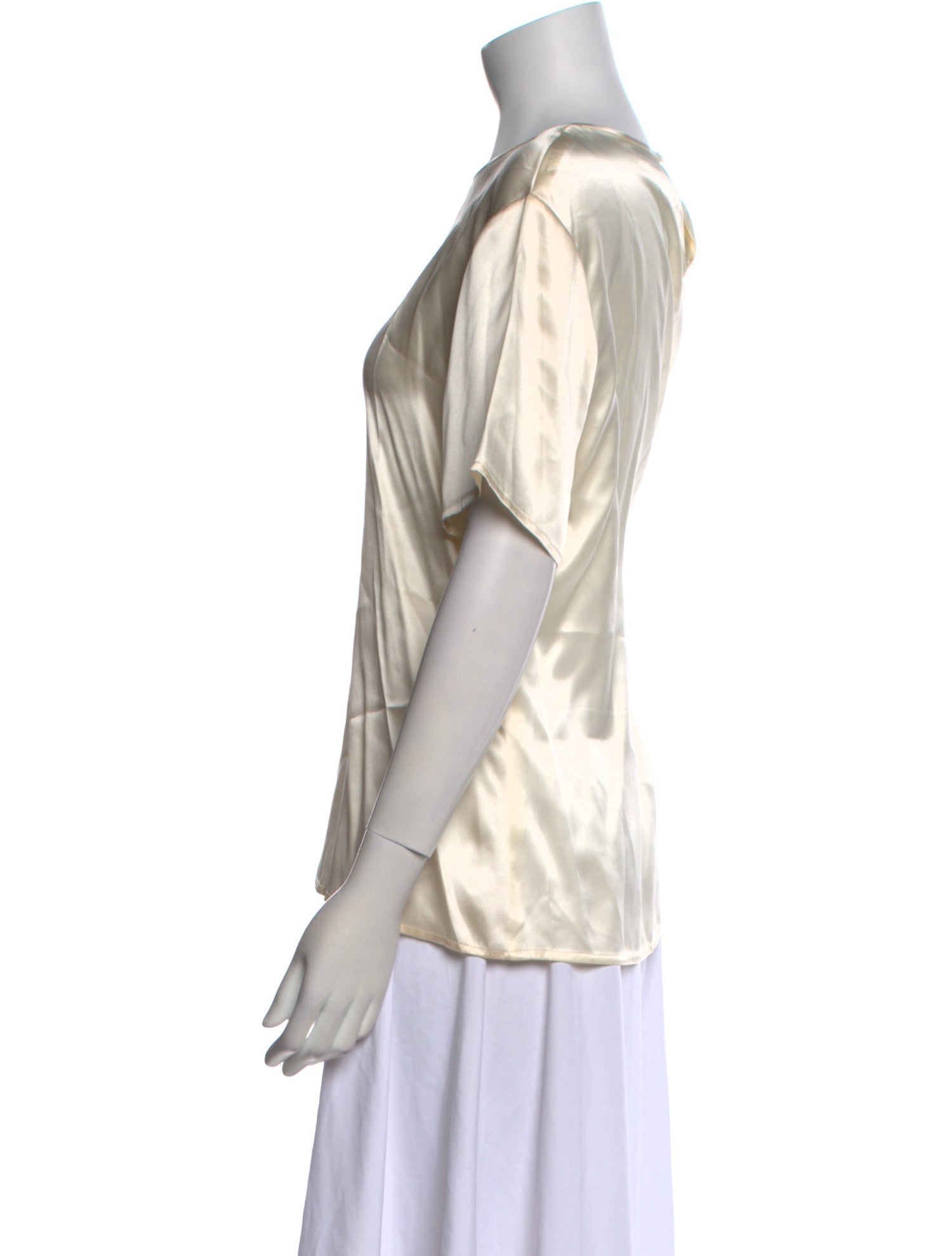 Neiman Marcus Silk Scoop Neck Blouse w/ Tags