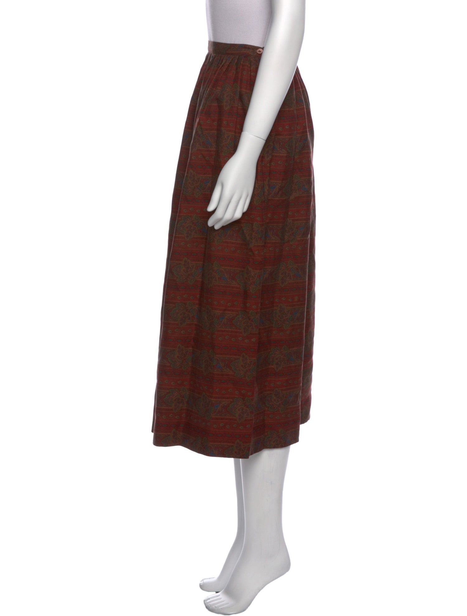 Neiman Marcus Silk Midi Length Skirt