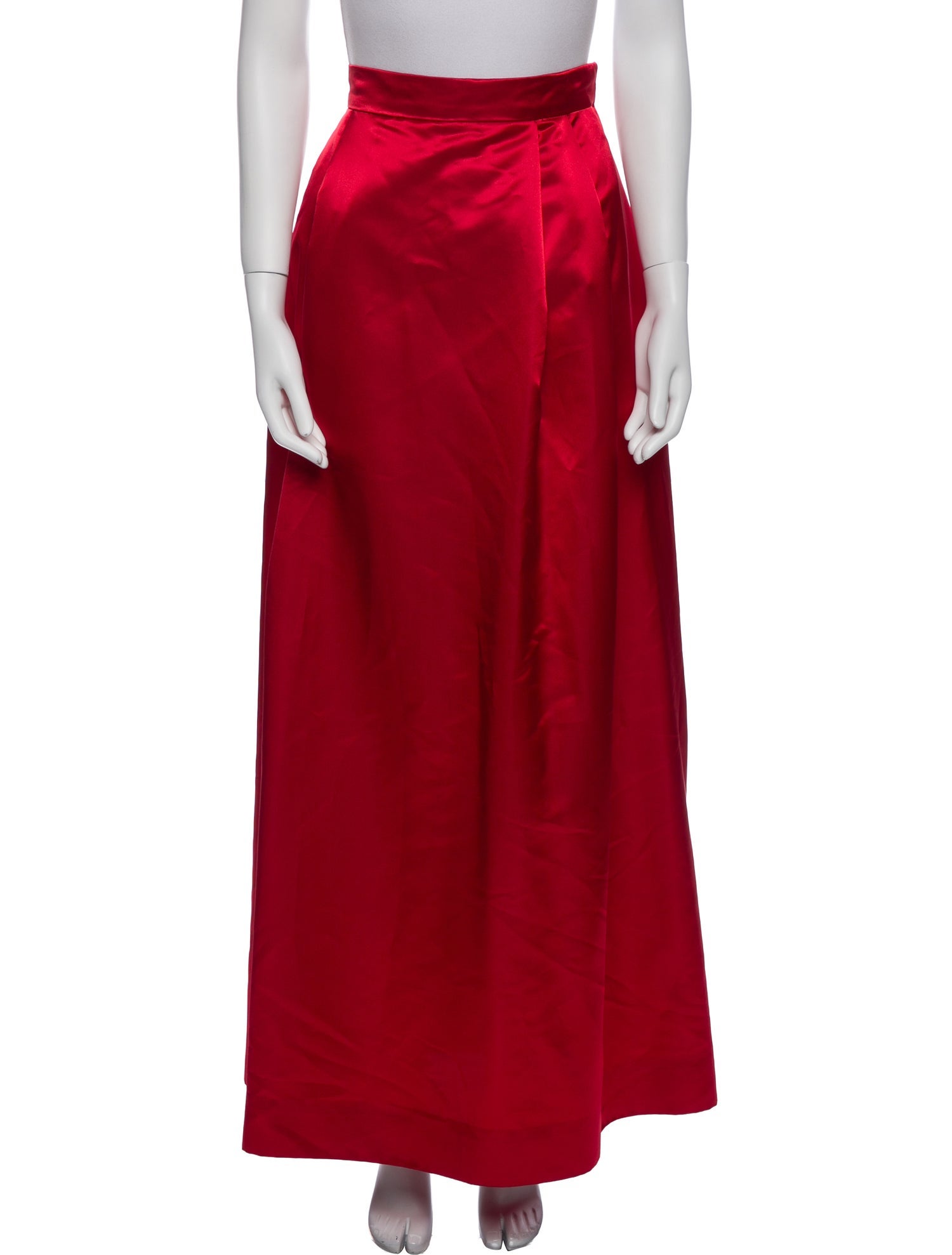 Neiman Marcus Pleated Accents Long Skirt