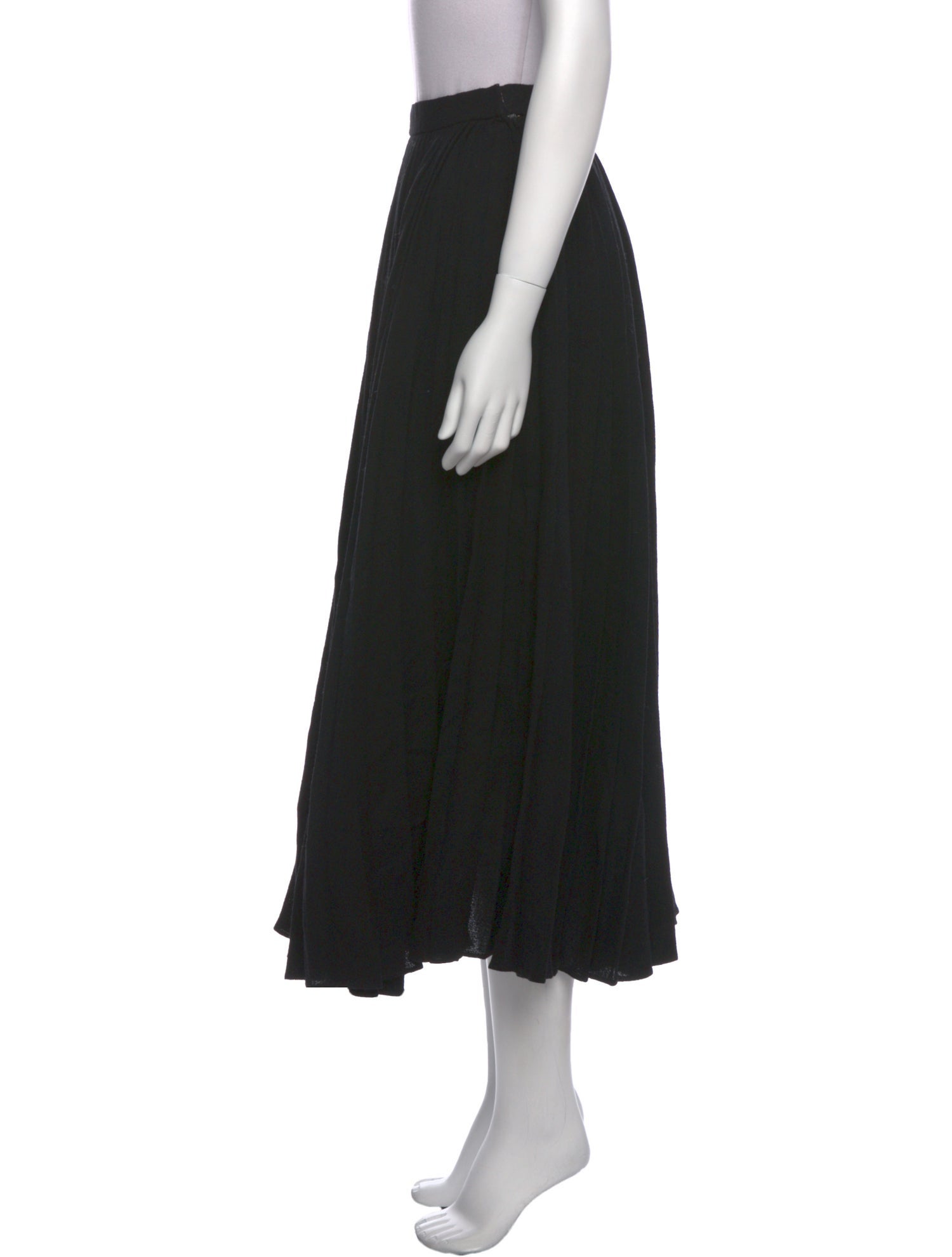 Neiman Marcus Pleated Accents Midi Length Skirt