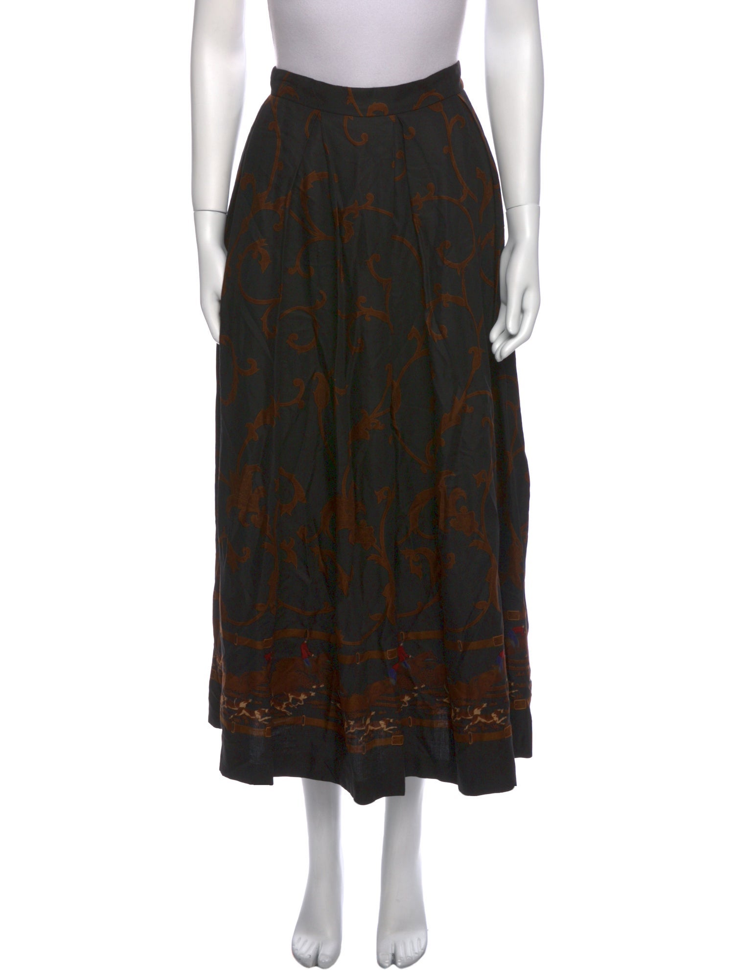 Neiman Marcus Printed Midi Length Skirt