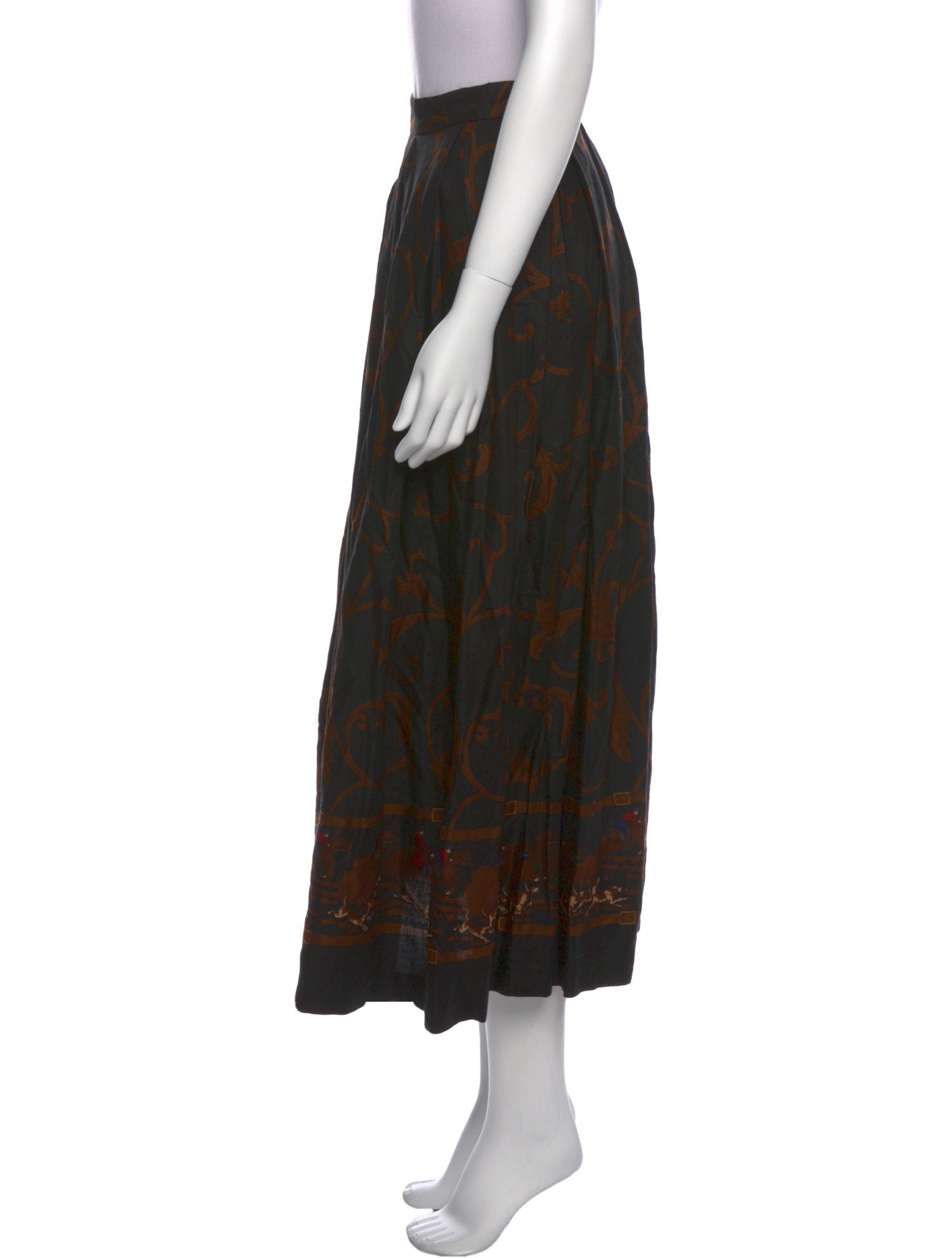 Neiman Marcus Printed Midi Length Skirt