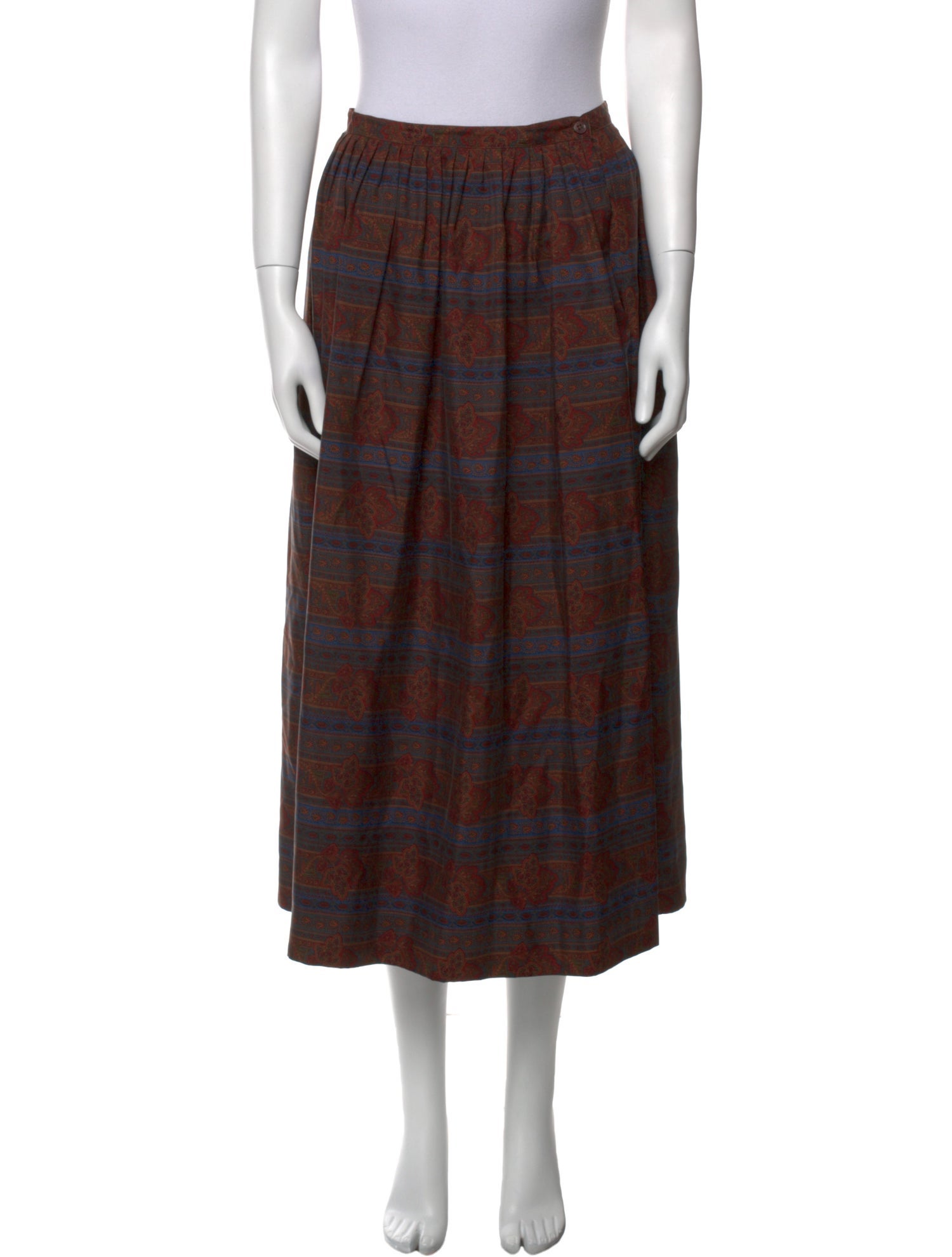 Neiman Marcus Silk Midi Length Skirt