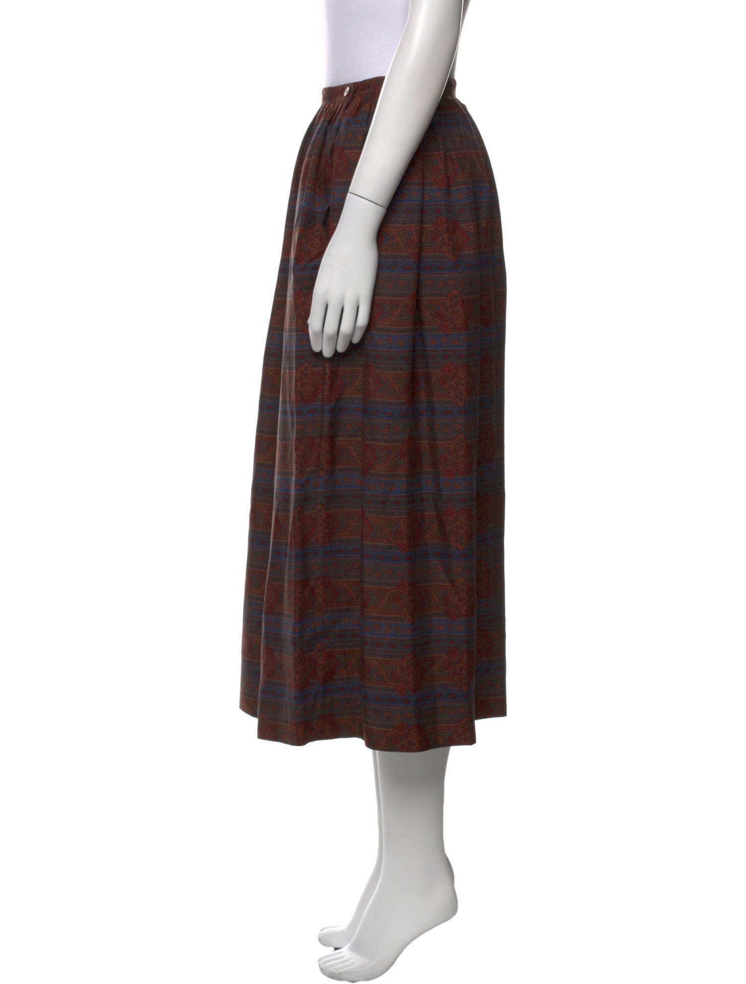 Neiman Marcus Silk Midi Length Skirt