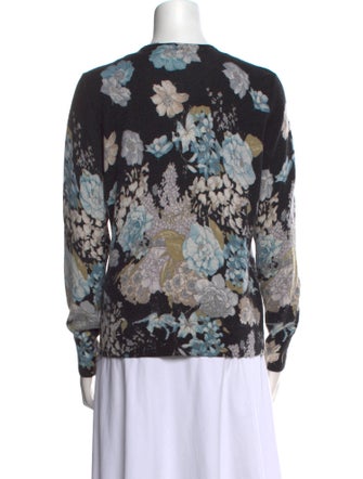 Neiman Marcus Cashmere Printed Sweater