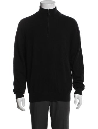 Neiman Marcus Cashmere Turtleneck Polo Sweater