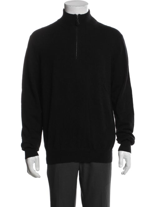 Neiman Marcus Cashmere Turtleneck Polo Sweater