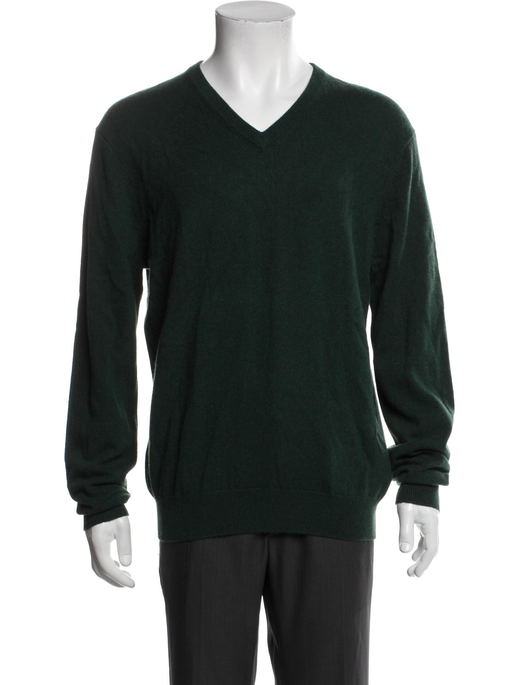 Neiman Marcus Cashmere V-Neck Pullover