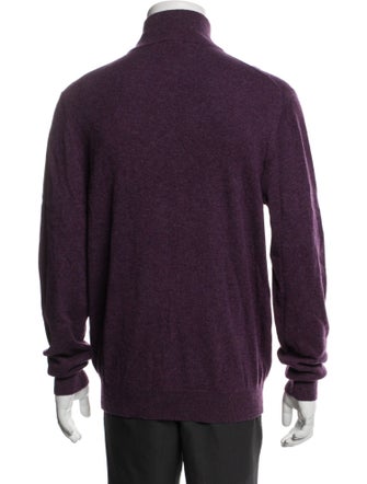 Neiman Marcus Cashmere Turtleneck Polo Sweater