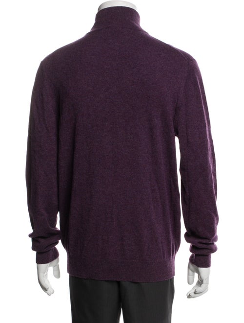 Neiman Marcus Cashmere Turtleneck Polo Sweater