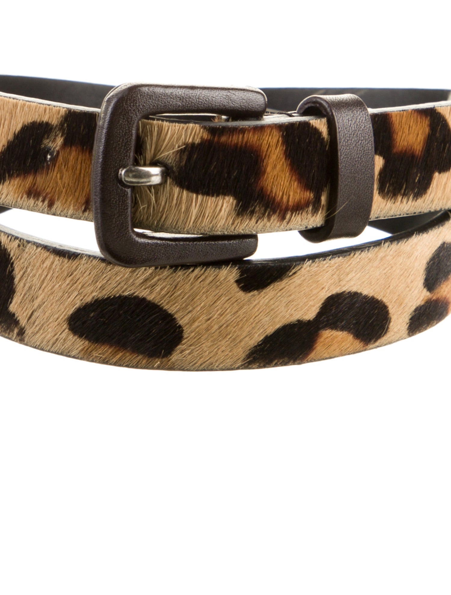 Neiman Marcus Skinny Ponyhair Belt