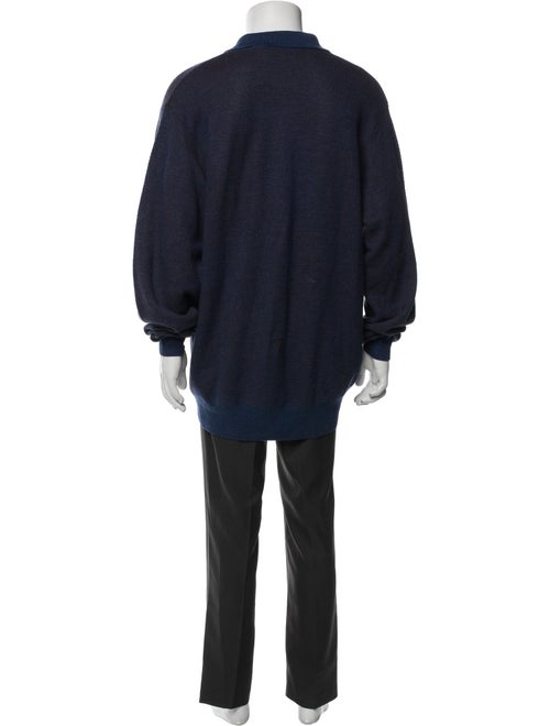 Neiman Marcus Merino Wool Mock Neck Cardigan