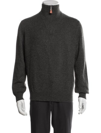 Neiman Marcus Cashmere Mock Neck Pullover