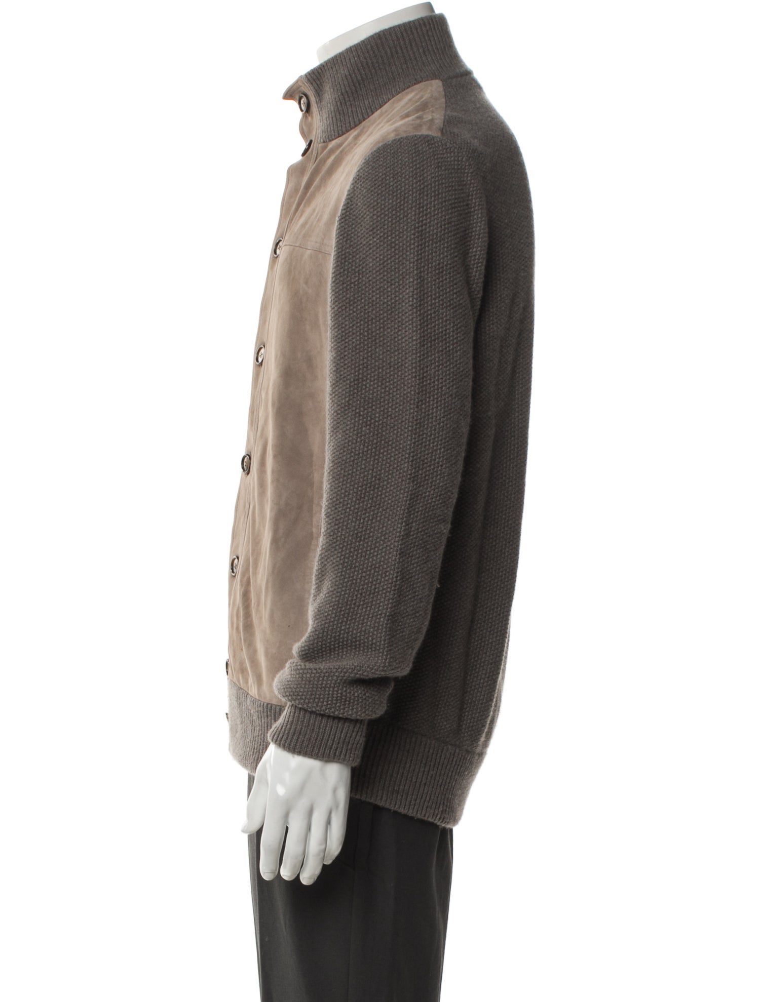 Neiman Marcus Cashmere Colorblock Pattern Bomber Jacket