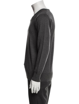 Neiman Marcus Merino Wool V-Neck Pullover