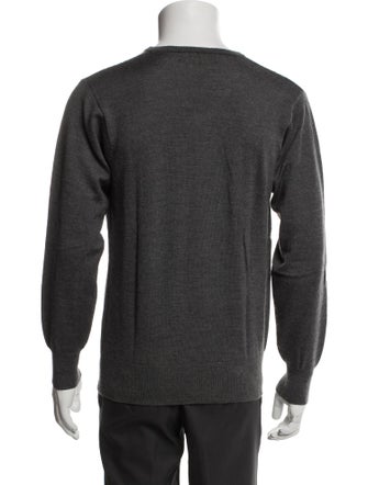 Neiman Marcus Merino Wool V-Neck Pullover