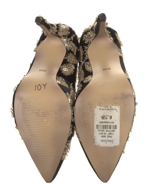 Neiman Marcus Velvet Printed Pumps