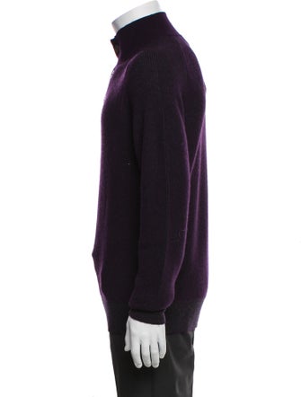 Neiman Marcus Cashmere Turtleneck Polo Sweater