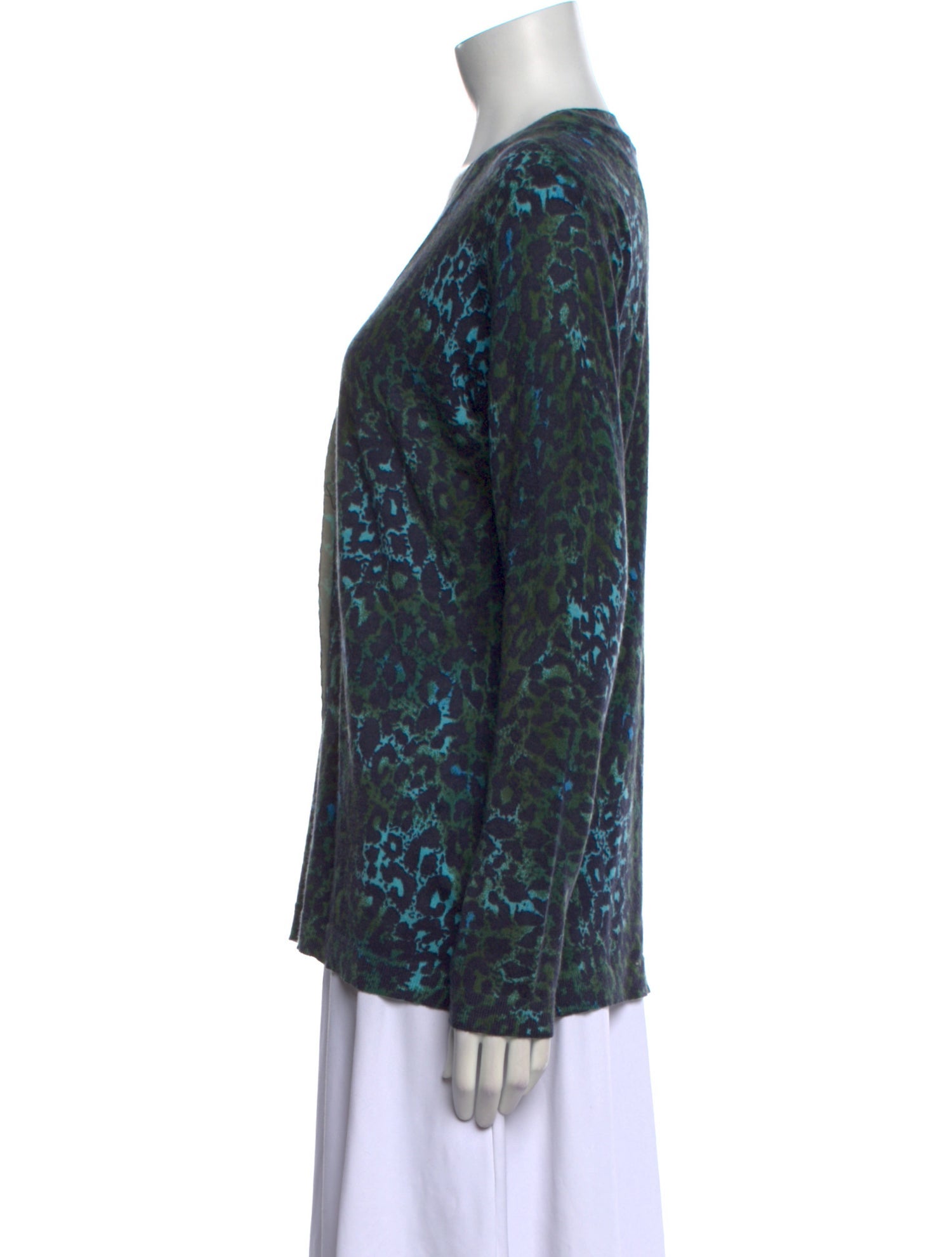 Neiman Marcus Cashmere Printed Sweater