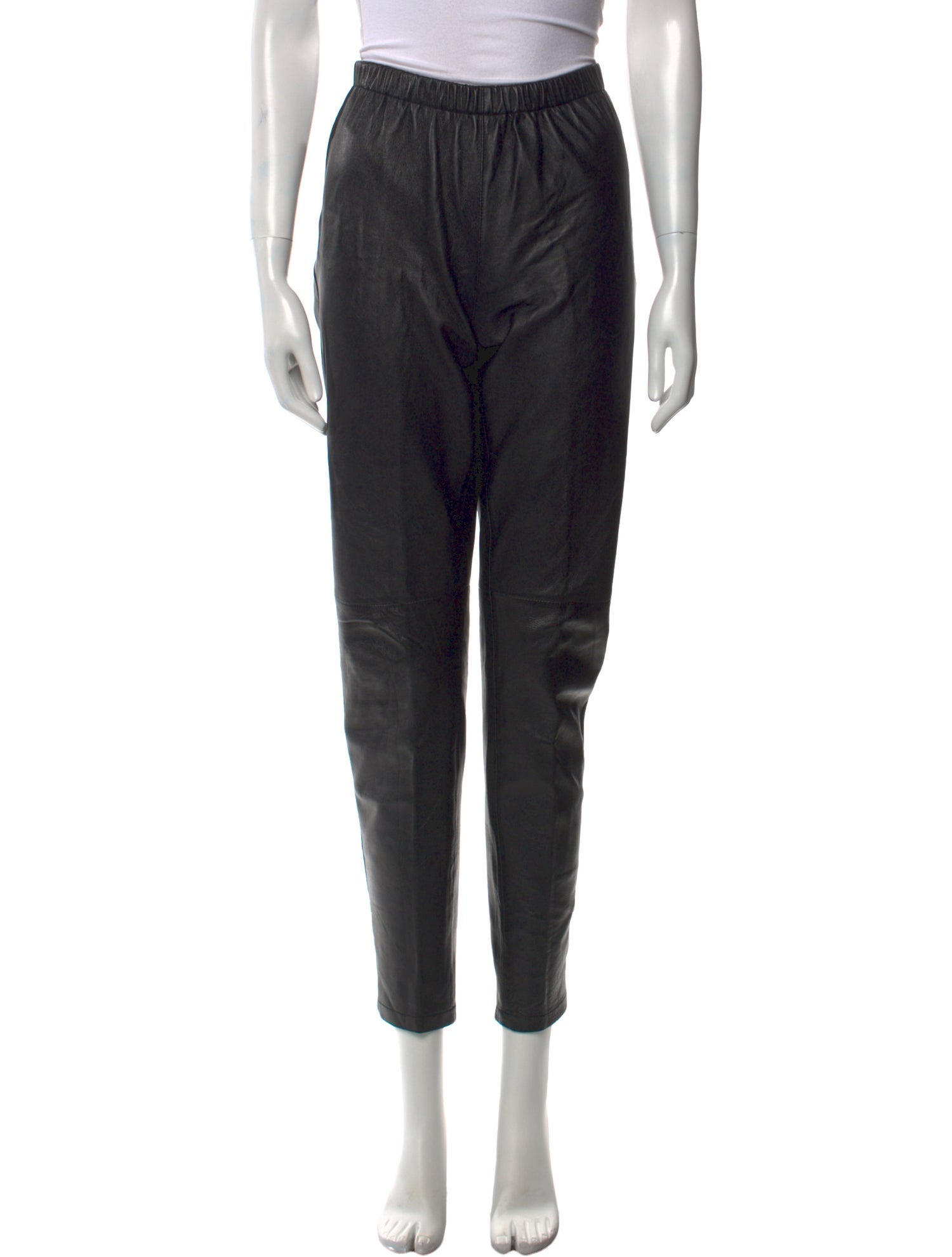 Neiman Marcus Leather Straight Leg Pants