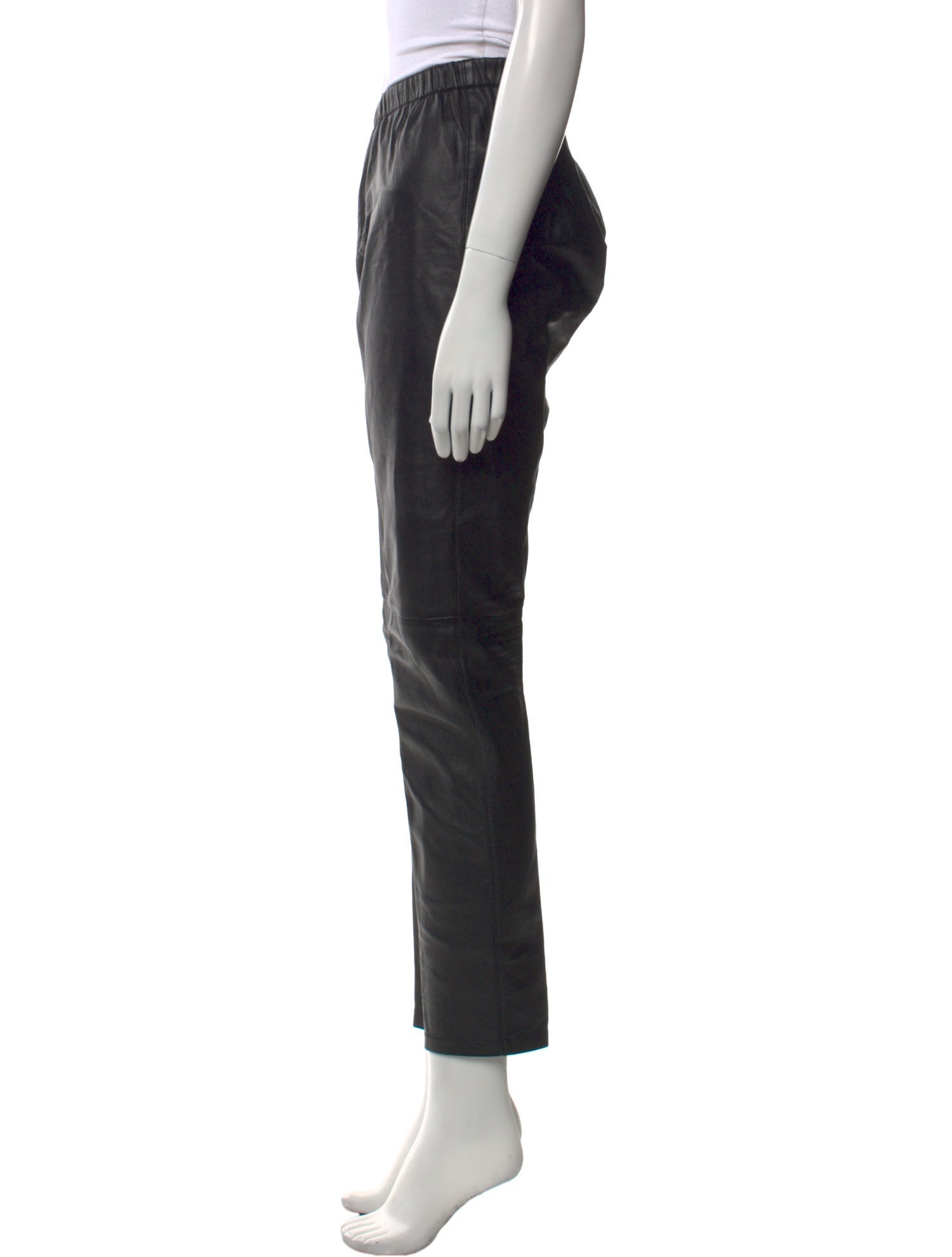 Neiman Marcus Leather Straight Leg Pants