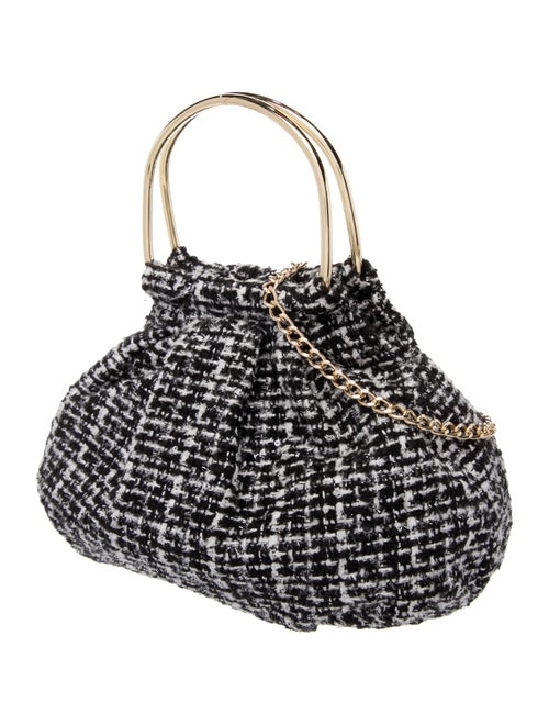 Neiman Marcus Tweed Top Handle Bag