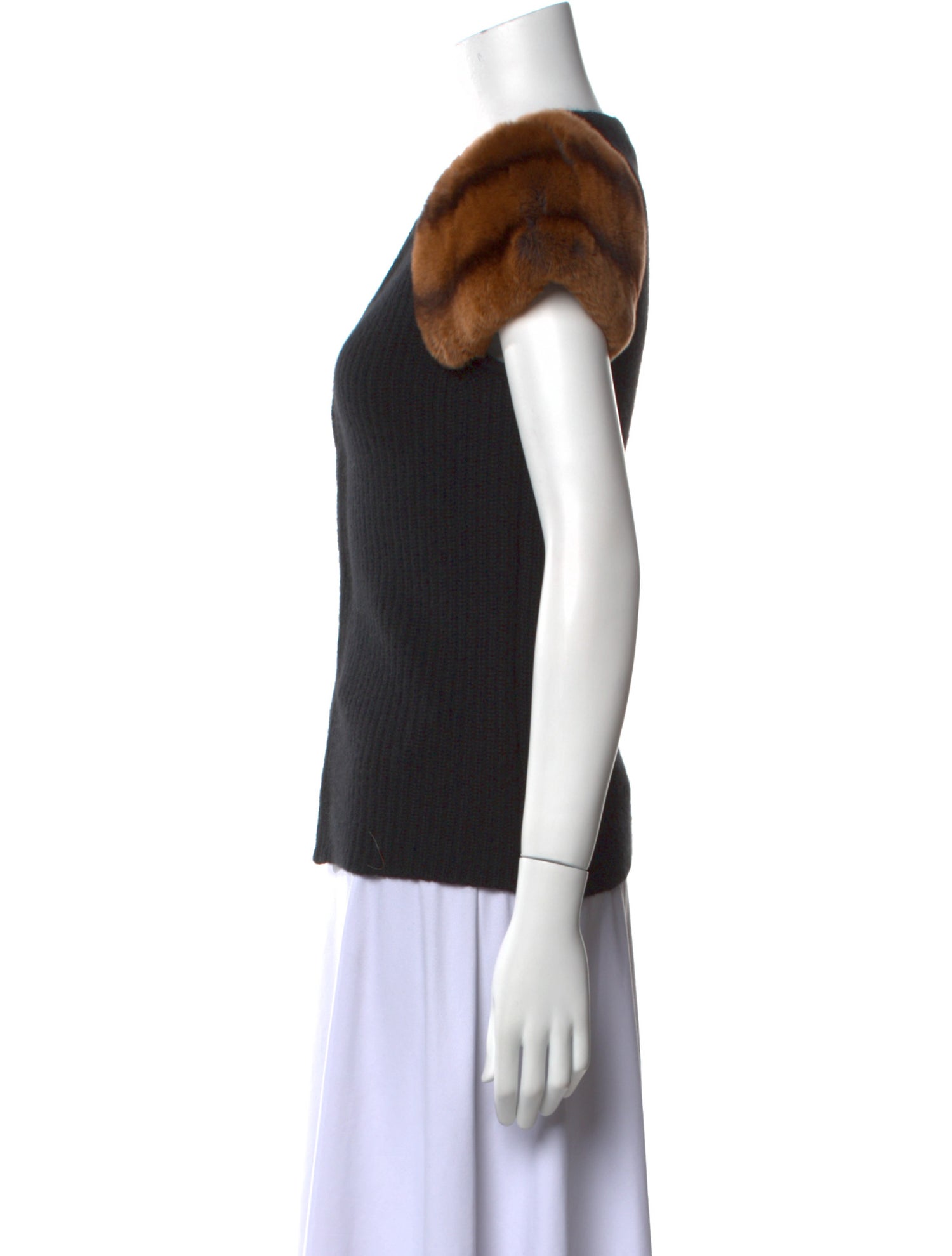 Neiman Marcus Cashmere Striped Top