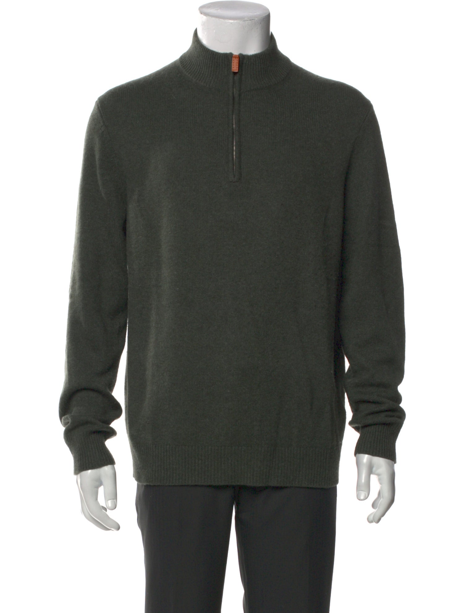 Neiman Marcus Cashmere Mock Neck Polo Sweater