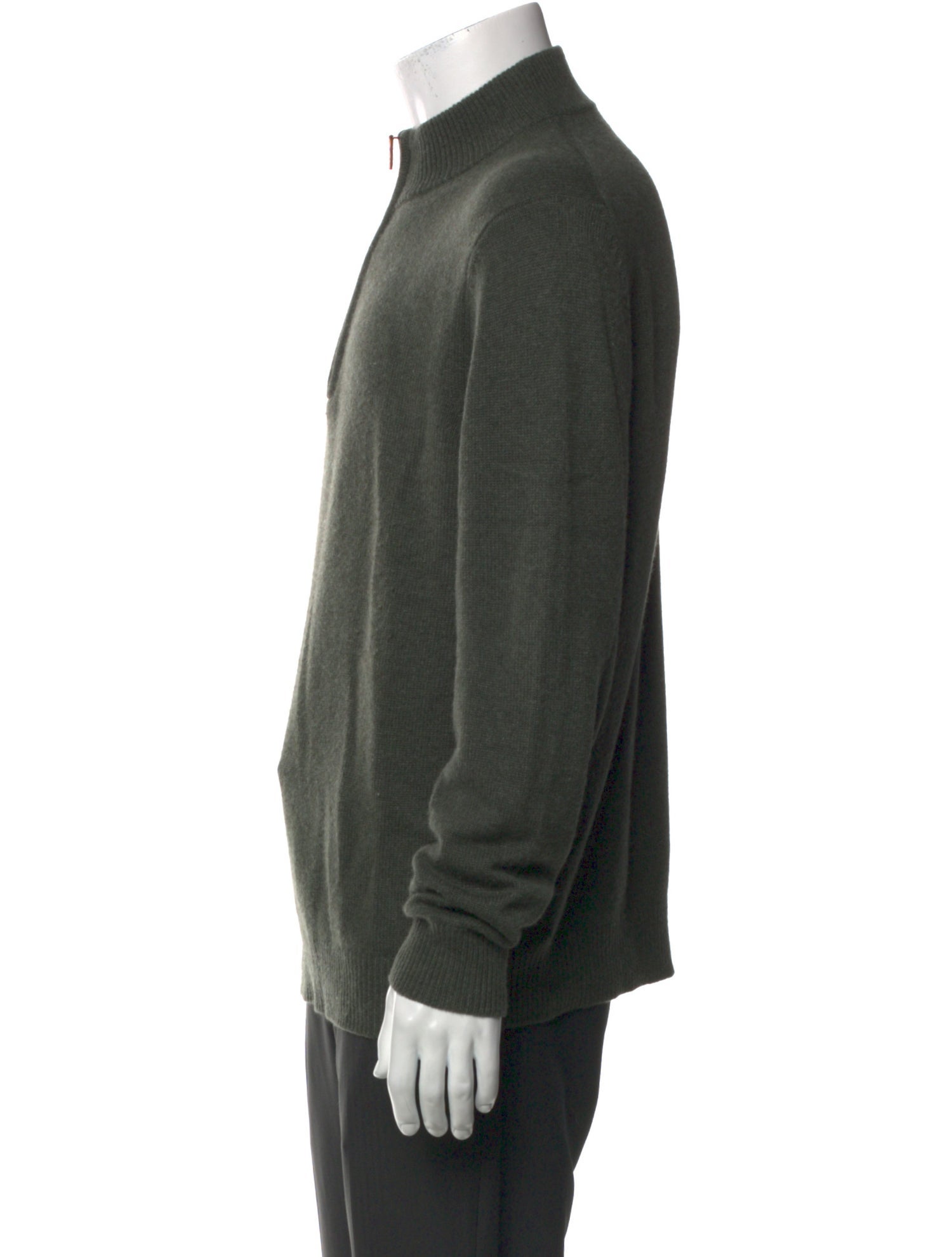 Neiman Marcus Cashmere Mock Neck Polo Sweater