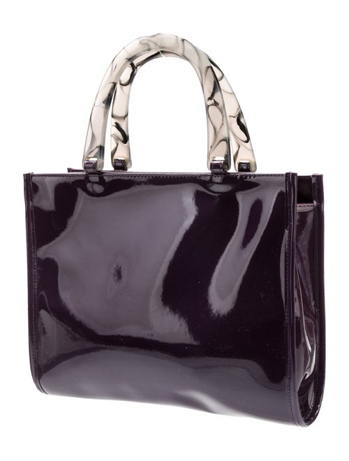 Neiman Marcus Patent Leather Top Handle Bag