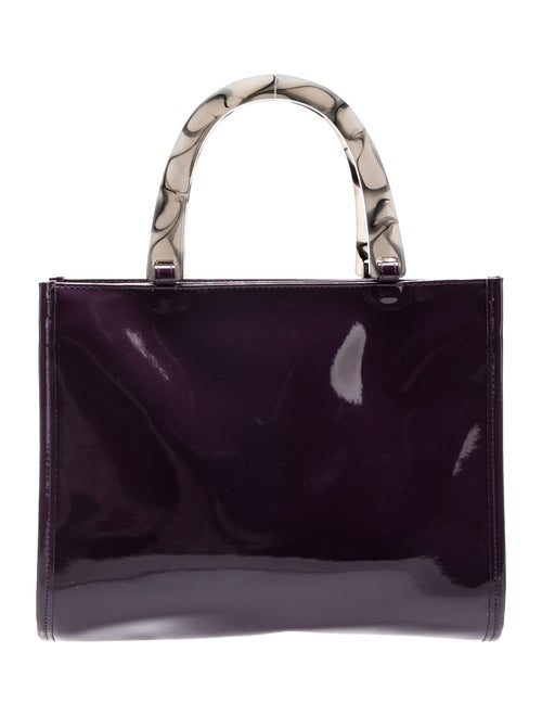 Neiman Marcus Patent Leather Top Handle Bag