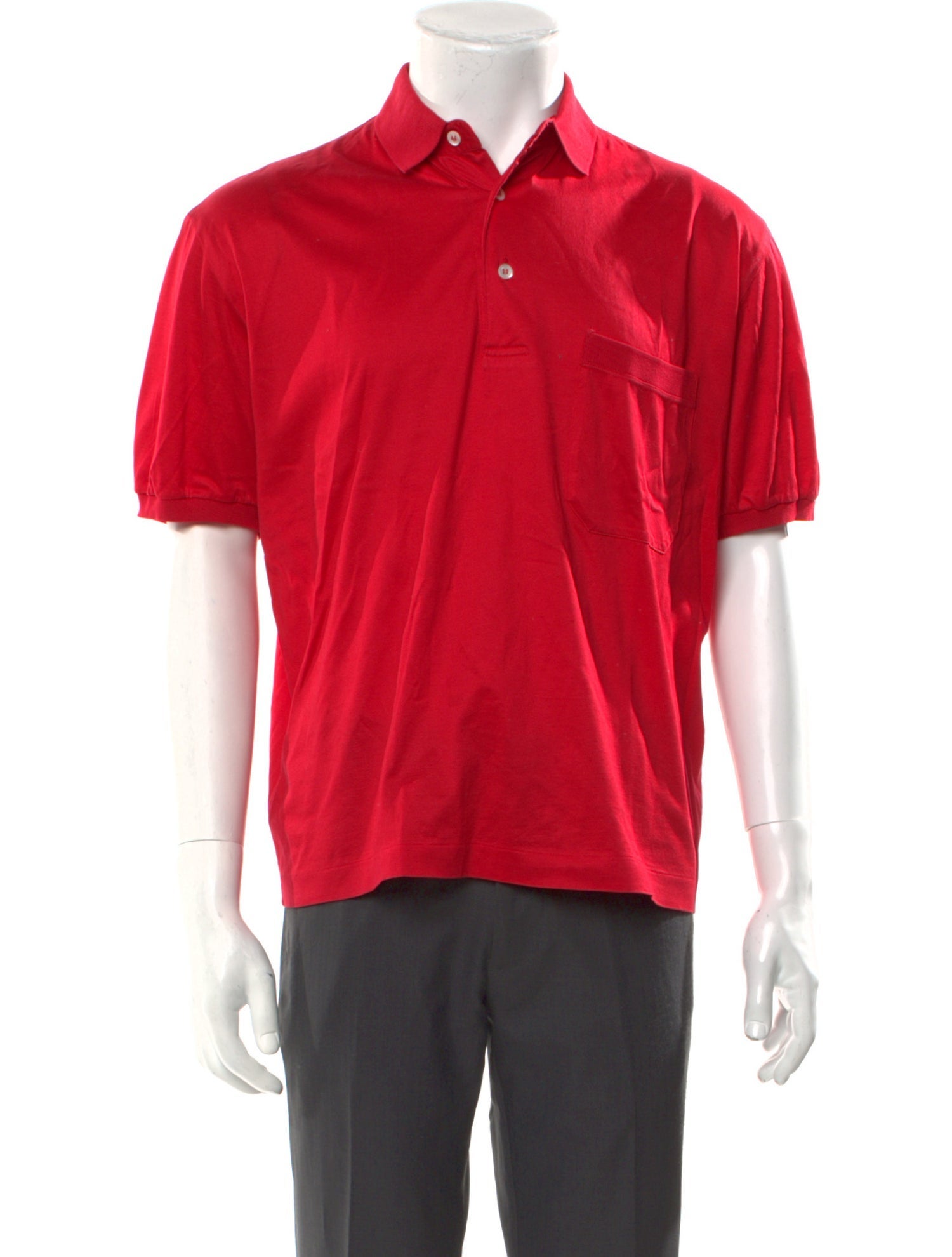 Neiman Marcus V-Neck Short Sleeve Polo Shirt
