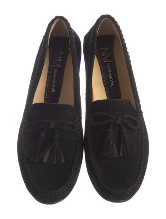 Neiman Marcus Suede Tassel Accents Loafers