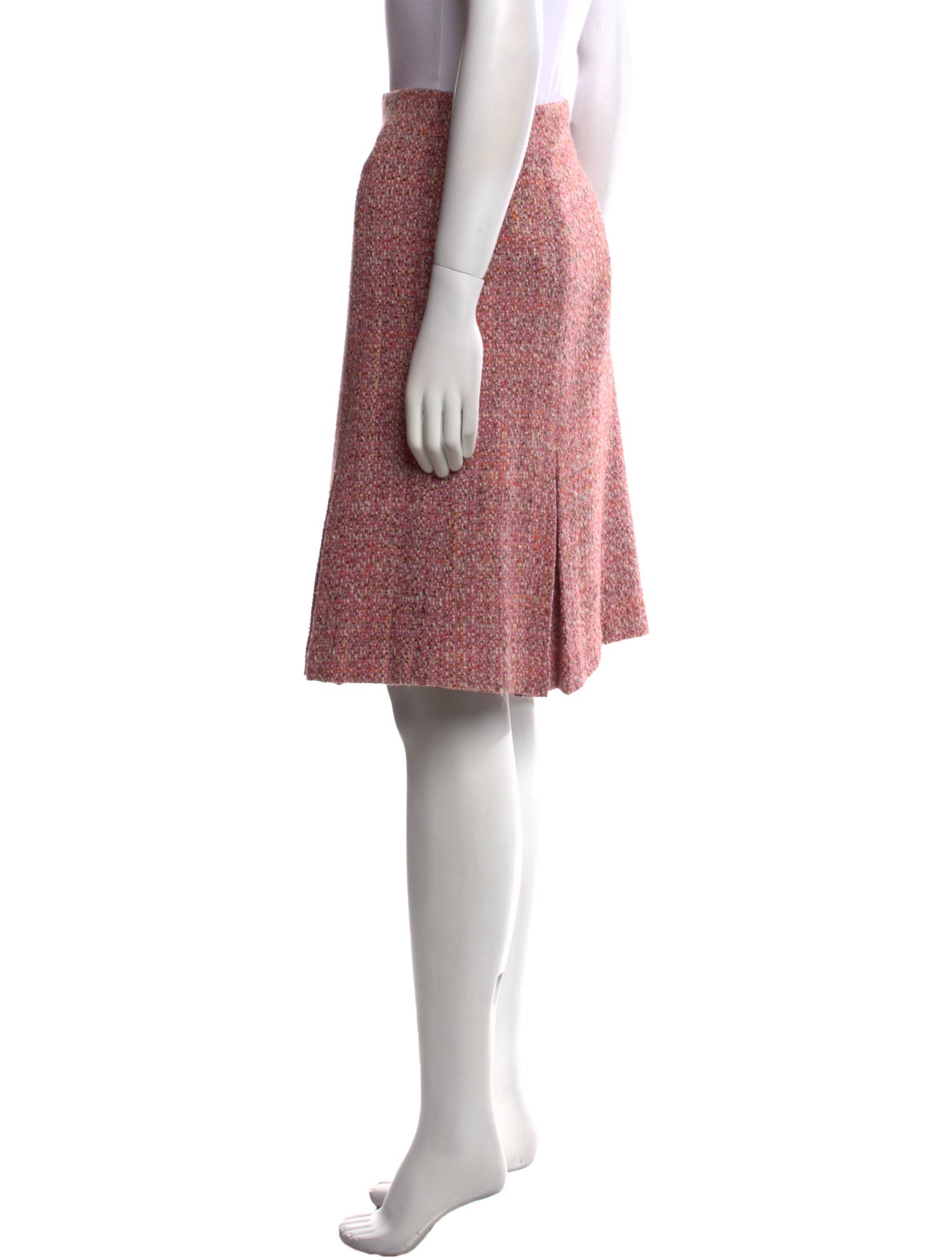 Neiman Marcus Tweed Pattern Knee-Length Skirt