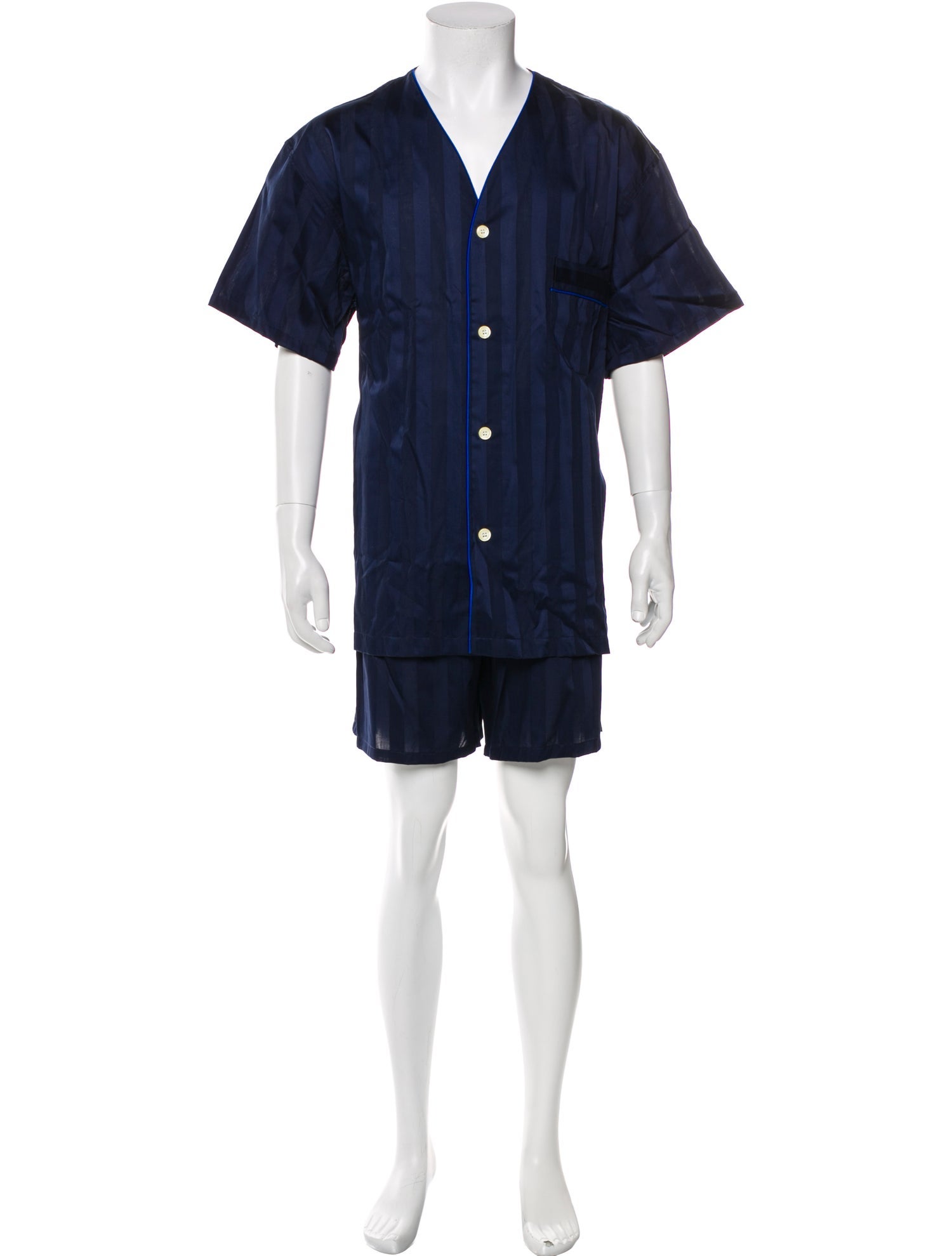 Neiman Marcus Striped Pajama Set