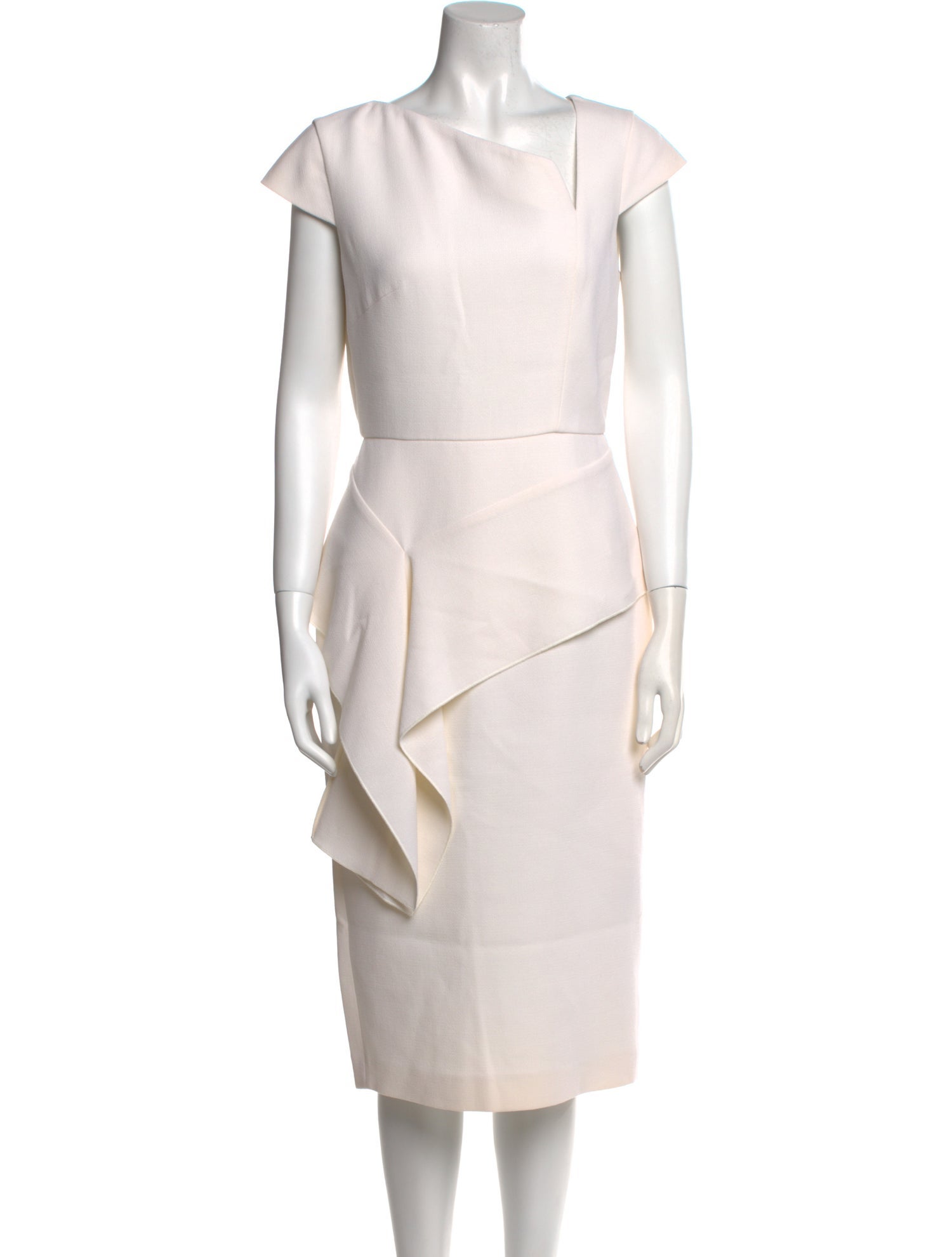 Neiman Marcus Wool Midi Length Dress