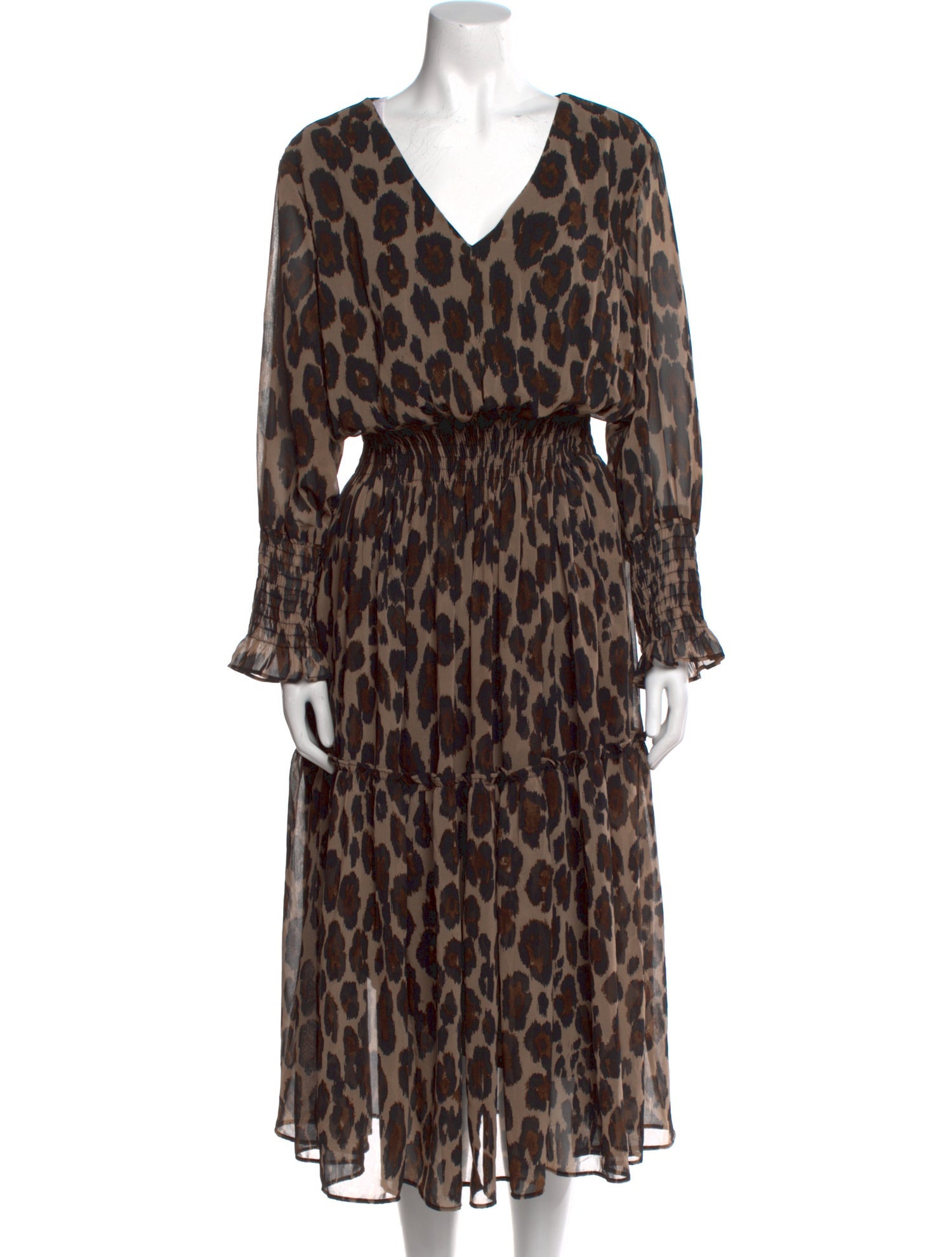 Neiman Marcus Animal Print Long Dress